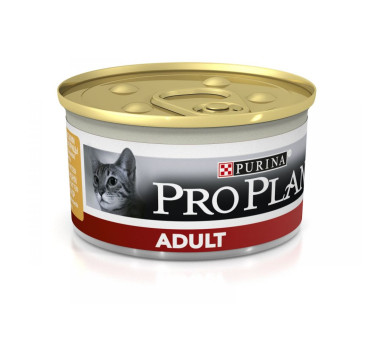 ПРО ПЛАН Консервы для взрослых кошек Purina Pro Plan Adult, курица, банка, 85 г